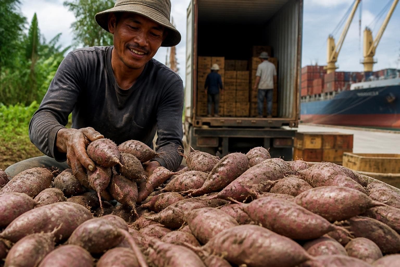 Murasaki Yam : Premium Sweet Potato for Export Markets