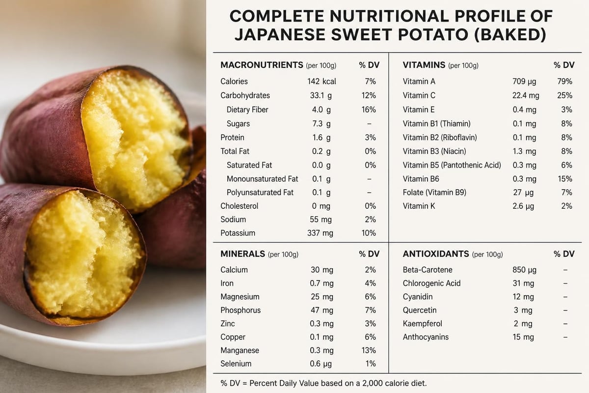 Nutritional benefits breakdown
