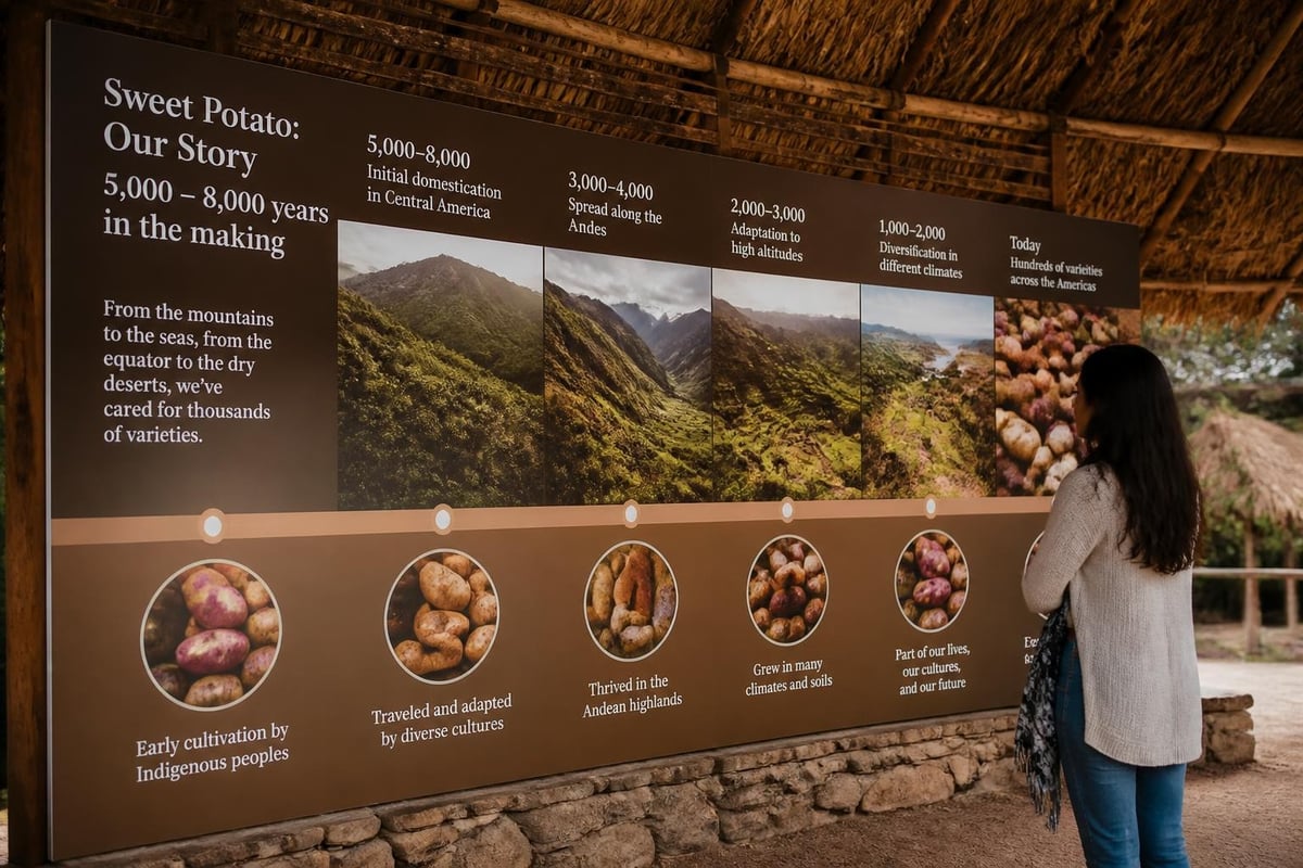 Sweet potato domestication timeline