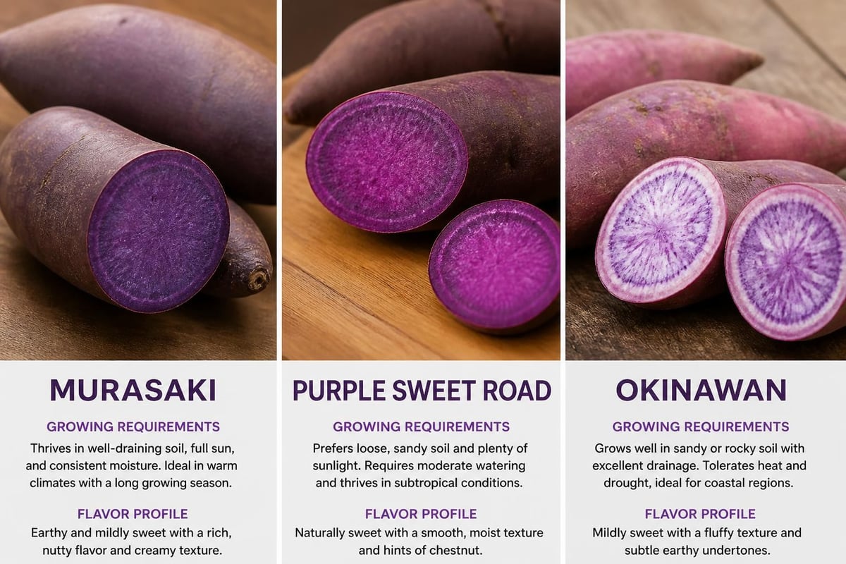 Purple Japanese potato varieties