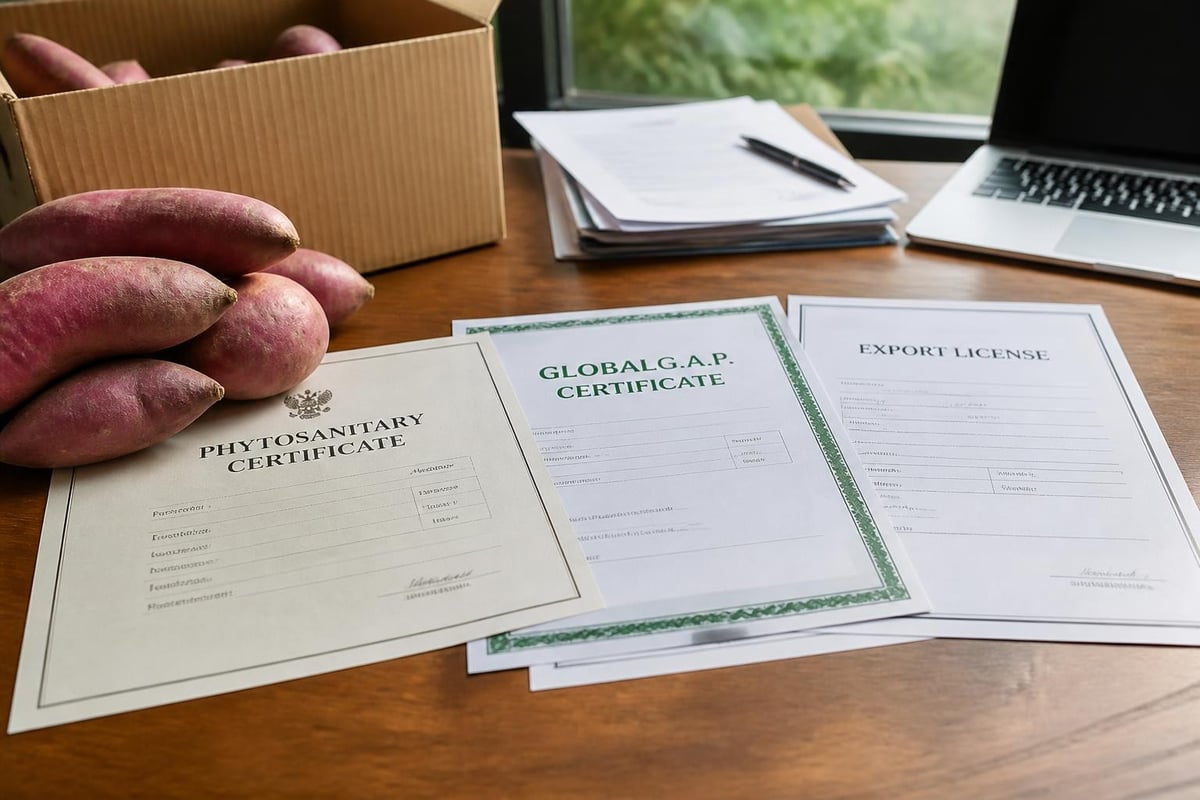 Purple yam export documentation